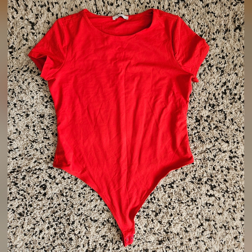 Ricki's Red Short Sleeve One-Piece Bodysuit